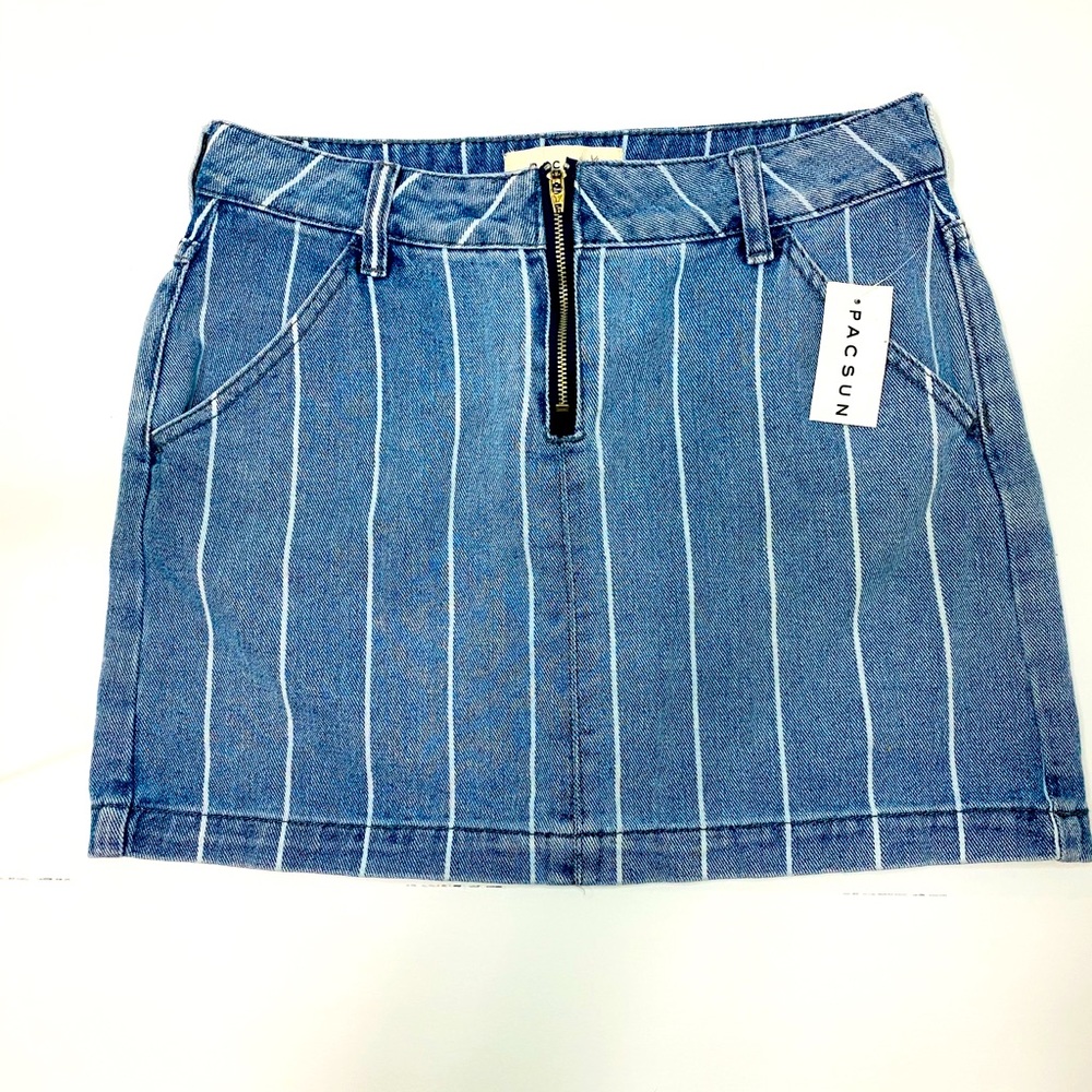 PacSun Denim Pinstripe Skirt